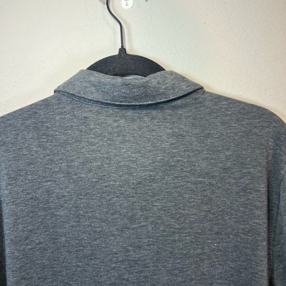 Nike Golf TR Dry Striped Polo Shirt Gray Short Sleeve DriFit Standard Fit Medium - Picture 9 of 11